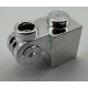 20310 | Chrome Silver Brick, Modified 1 x 1 with Scroll with Open Stud | Custom Chromed by BUBUL