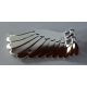 20312 | Chrome Silver Wing 4 x 7 Right with Feathers and Handles for Clips | Custom Chromed by BUBUL