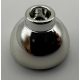 20952, 37840 | Chrome Silver Brick, Round 1 1/2 x 1 1/2 x 2/3 Dome Top | Custom Chromed by Bubul