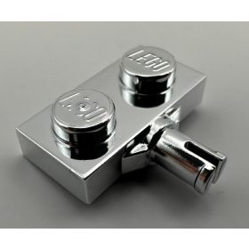   21445 Chrome Silver Plate, Modified 1 x 2 with Wheel Holder   Custom Chromed by BUBUL
