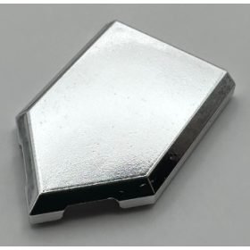   22385 Chrome Silver Tile, Modified 2 x 3 Pentagonal  22385 or 35341 or 35339 Custom Chromed by BUBUL