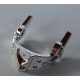 Chrome Silver Minifigure, Visor Pointed with Round Dimples and Spikes  22393 Custom Chromed by BUBUL