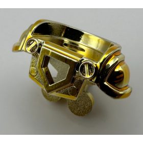   22402 | Chrome GOLD Minifigure Armor Breastplate with Shoulder Pads Large, Pentagonal Cutout and 4 Studs on Back | Custom Chromed by BUBUL