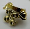 22402 | Chrome GOLD Minifigure Armor Breastplate with Shoulder Pads Large, Pentagonal Cutout and 4 Studs on Back | Custom Chromed by BUBUL