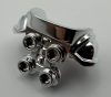 22402 | Chrome Silver Minifigure Armor Breastplate with Shoulder Pads Large, Pentagonal Cutout and 4 Studs on Back | Custom Chromed by BUBUL