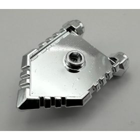   22408 Chrome Silver Minifigure, Shield Pentagonal Custom chromed by Bubul