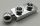 22890 Chrome Silver Plate, Modified 1 x 2 with Tow Ball on End Custom Chromed by BUBUL