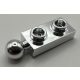 22890 Chrome Silver Plate, Modified 1 x 2 with Tow Ball on End Custom Chromed by BUBUL