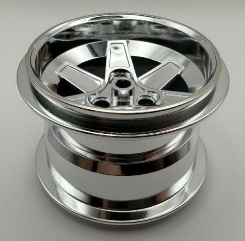 22969 Chrome Silver Wheel 62mm D. x 46mm Technic Racing Large Custom chromed by Bubul