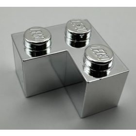   2357 | Chrome Silver Brick 2 x 2 Corner | Custom Chromed by Bubul