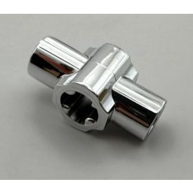   24122 | Technic, Axle Connector Hub with 2 Bar Holders Perpendicular | Custom Chromed by Bubul