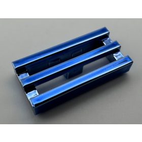   2412b Chrome BLUE Tile, Modified 1 x 2 Grille with Bottom Groove / Lip   Part:2412b  Custom chromed by Bubul