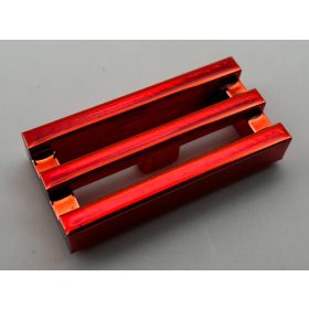   2412b_RED Chrome RED Tile, Modified 1 x 2 Grille with Bottom Groove / Lip   Part:2412b  Custom chromed by Bubul