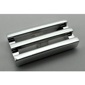   2412b_S Chrome Silver Tile, Modified 1 x 2 Grille with Bottom Groove / Lip   Part:2412b  Custom chromed by Bubul
