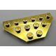 2419 Chrome GOLD Wedge, Plate 3 x 6 Cut Corners Custom Chromed by BUBUL