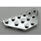 2419 Chrome Silver Wedge, Plate 3 x 6 Cut Corners Custom Chromed by BUBUL