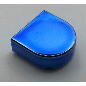   24246, 35399, 35398 | Chrome BLUE Tile, Modified 1 x 1 Half Circle Extended (Stadium) with Groove | Custom Chromed by BUBUL