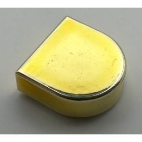   24246, 35399, 35398 | Chrome Gold Tile, Modified 1 x 1 Half Circle Extended (Stadium) with Groove | Custom Chromed by BUBUL