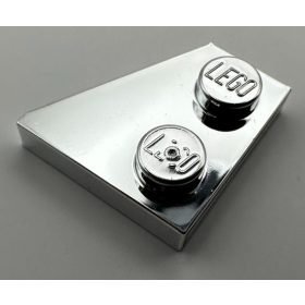   24299 | Chrome Silver Wedge, Plate 2 x 2 Left | Custom Chromed by BUBUL