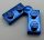 2429, 73983 | Chrome BLUE Hinge Plate 1 x 4 Swivel Top / Base Complete Assembly | Custom Chromed by BUBUL