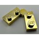 2429, 73983 | Chrome Gold Hinge Plate 1 x 4 Swivel Top / Base Complete Assembly | Custom Chromed by BUBUL