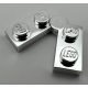 2429, 73983 | Chrome Silver Hinge Plate 1 x 4 Swivel Top / Base Complete Assembly | Custom Chromed by BUBUL