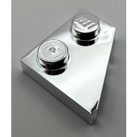   24307 | Chrome Silver Wedge, Plate 2 x 2 Right | Custom Chromed by BUBUL