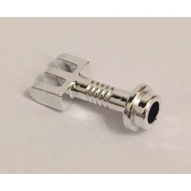   2433 | Chrome Silver Hinge Bar with 3 Fingers and End Stud (Control Lever) | Custom Chromed by Bubul