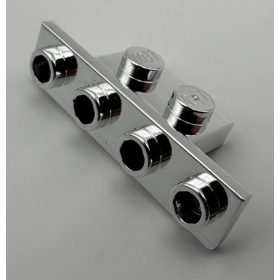   2436, 10201, 28802 | Chrome Silver Bracket 1 x 2 - 1 x 4 | Custom Chromed by Bubul