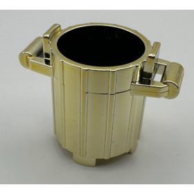   2439, 92926 | Chrome GOLD Container, Trash Can with 2 Cover Holders | Custom Chromed by Bubul