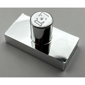   24445 | Chrome Silver Tile Modified 1 x 2 with Minifigure Head Post | Custom Chromed by BUBUL