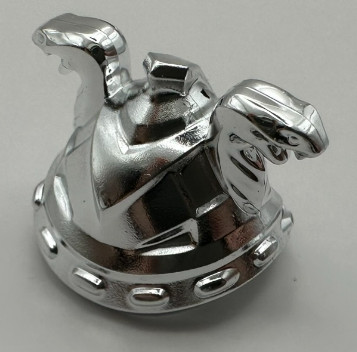 24484 Chrome SilverMinifigure, Headgear Helmet Ninjago with Cheek Protection and  Snake Heads  Custom Chromed by BUBUL