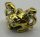 24586 Chrome Gold Minifig, Headgear Helmet Ninjago with Cheek Protection and 2 Snakes wth Fangs Custom Chromed by BUBUL