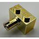 2458 | Chrome GOLD Brick, Modified 1 x 2 with Pin | Custom Chromed by BUBUL