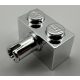 2458 | Chrome Silver Brick, Modified 1 x 2 with Pin | Custom Chromed by BUBUL