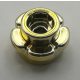 24866 Chrome Gold Plate, Round 1 x 1 with Flower Edge (5 Petals) Custom Chromed by BUBUL