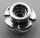 24866 Chrome Silver Plate, Round 1 x 1 with Flower Edge  Custom Chromed by BUBUL
