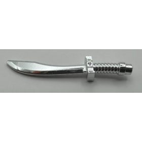   25111 Chrome Silver Weapon Sword, Saber/Dao Curved Blade and Hilt with Bar End Custom Chromed by BUBUL