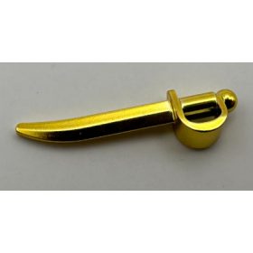   2530 Chrome Gold Minifig, Weapon Sword, Cutlass 35744 Custom Chromed by BUBUL