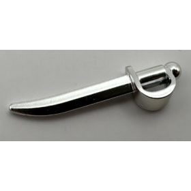  2530 Chrome Silver Minifig, Weapon Sword, Cutlass  35744 Custom Chromed by BUBUL