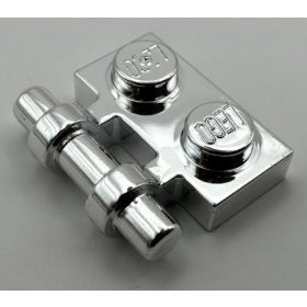  Chrome Silver Plate, Modified 1 x 2 with Handle on Side - Free Ends  Part: 2540 Custom Chromed by Bubul