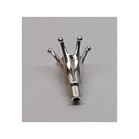   Chrome Silver Minifigure, Crown with Bar  25516 Custom Chromed by BUBUL