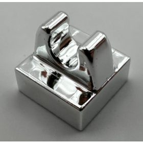   2555 Chrome Silver Tile, Modified 1 x 1 with Clip Part:2555 or 15712 chromed by Bubul