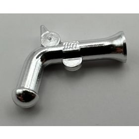   2562 Chrome Silver Minifig, Weapon Gun, Pirate Flintlock Pistol  Custom Chromed by BUBUL