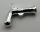 2562 Chrome Silver Minifig, Weapon Gun, Pirate Flintlock Pistol  Custom Chromed by BUBUL