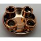 2654, 54196 | Chrome Copper Plate, Round 2 x 2 with Rounded Bottom (Boat Stud) | Custom Chromed by Bubul