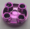 2654, 54196 | Chrome Pink Plate, Round 2 x 2 with Rounded Bottom (Boat Stud) | Custom Chromed by Bubul