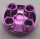 2654, 54196 | Chrome Pink Plate, Round 2 x 2 with Rounded Bottom (Boat Stud) | Custom Chromed by Bubul