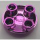 2654, 54196 | Chrome Pink Plate, Round 2 x 2 with Rounded Bottom (Boat Stud) | Custom Chromed by Bubul