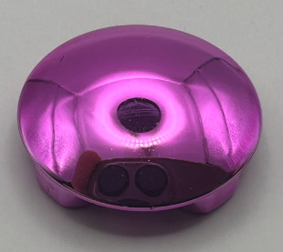 2654, 54196 | Chrome Pink Plate, Round 2 x 2 with Rounded Bottom (Boat Stud) | Custom Chromed by Bubul